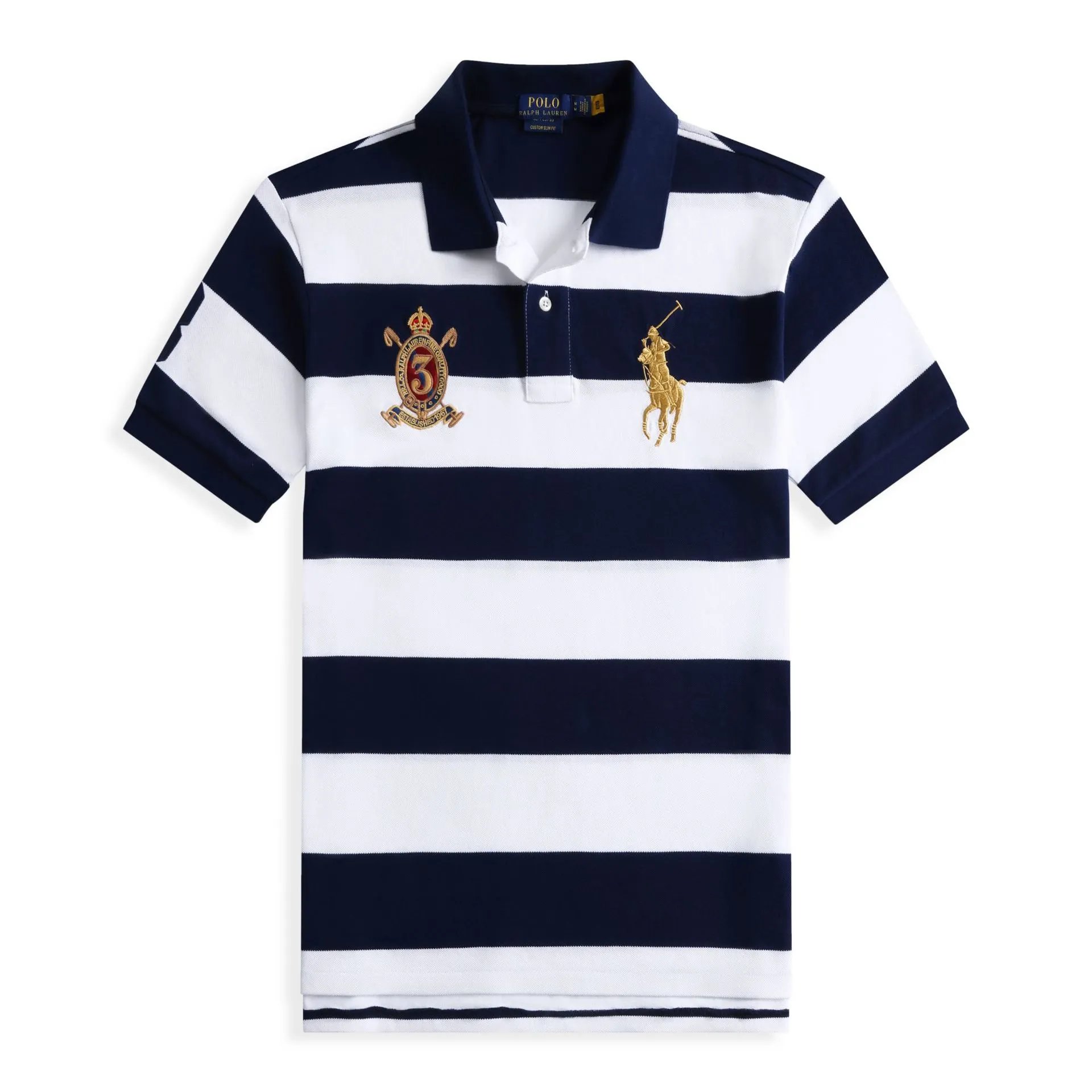Classic Striped Embroidered Tee